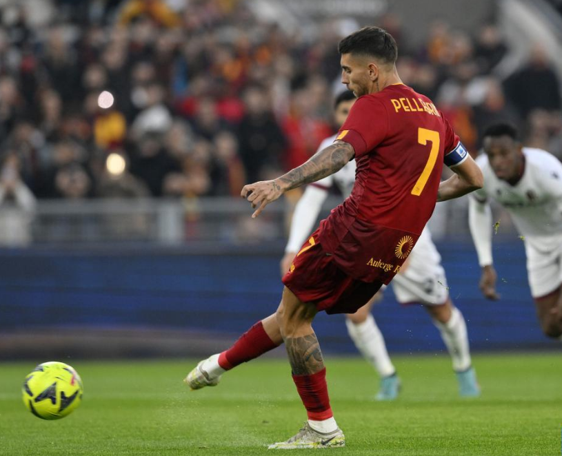 罗马1-0博洛尼亚，迪巴拉造点助攻，佩莱格里尼点球致胜